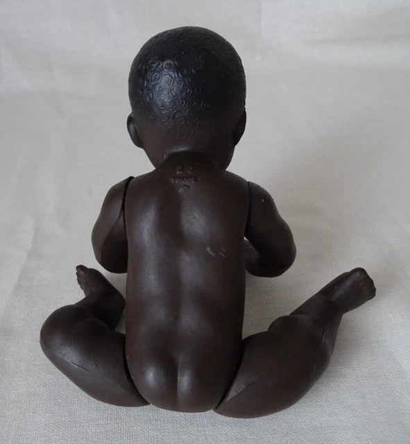 Baigneur poupon noir Petitcollin ancien 20 cm , France