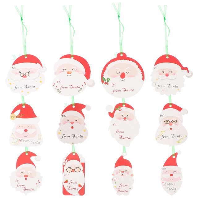 Étiquettes De Noël Étiquette Du Père Noël Cadeaux De Noël Décor De Noël Manuel