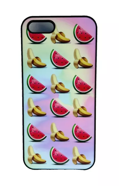 Watermelon & Banana Prints Fashion Case for iPhone 5/5s, Black