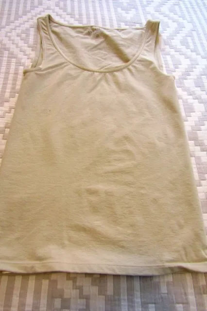 Ann Taylor Beige Tank Top Size S - scoop neck Nylon stretch