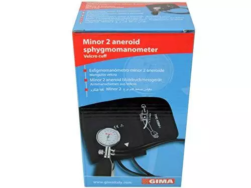 GIMA 32714 Sfigmo Minor 2, 2 Tubi, Bracciale Nero Velcro - NUOVO 3