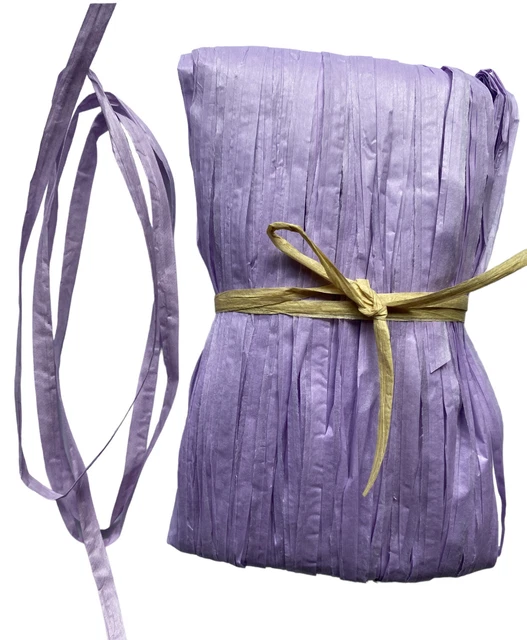 Cinta de papel Raffia para regalos decoración álbum de recortes hágalo usted mismo artesanía lila rosa 1m 50m