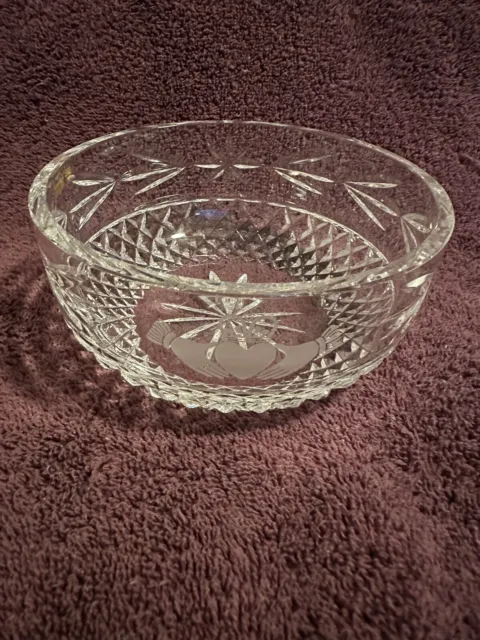 Galway - Claddagh Ring - Fine Signed Etched Irish Crystal Bowl