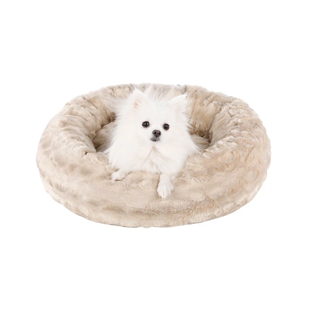 Veehoo Pet Calming Bed Fluffy Donut Dog Cat Nest Kennel Orthopedic Sleeping Mat