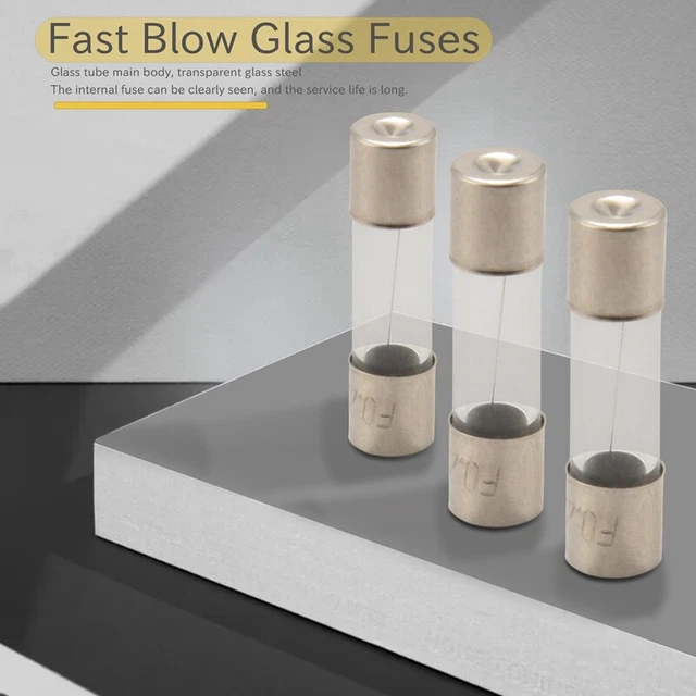 10Pcs 250V 0. 2 a 200mA rupture Tubes des fusibles en verre 5 x 20 mm ZR3 2