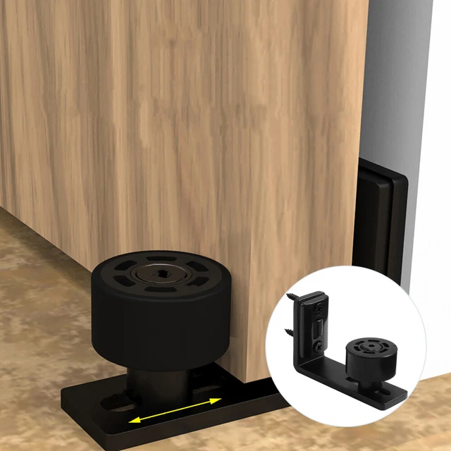 Barn Door Bottom Hardware Pulley Stopper Black Barn Door Pulleys Metal