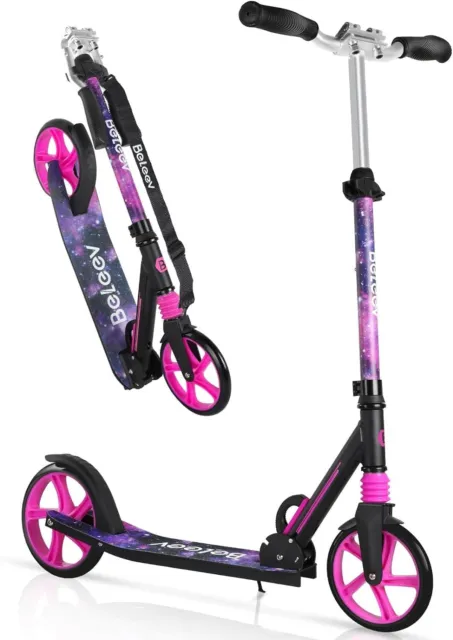 BELEEV 2 Wheel Scooter - Folding 2 Wheel Scooter for Adults Teens, Folding