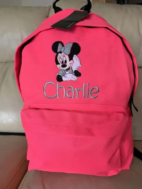 Minnie Mouse bestickter personalisierter Rucksack Schulrucksack Kindergartentasche