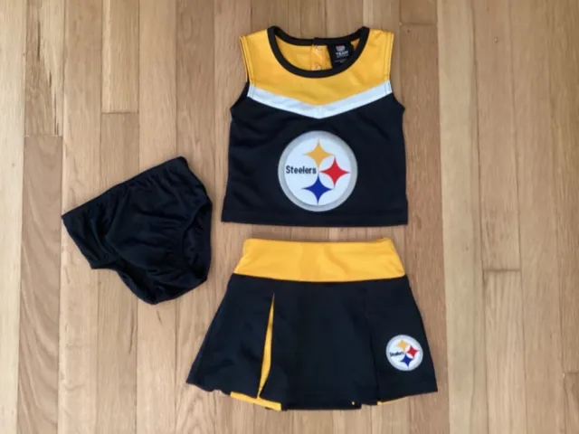 Pittsburgh Steelers NFL Girls Cheerleading Outfit 2T