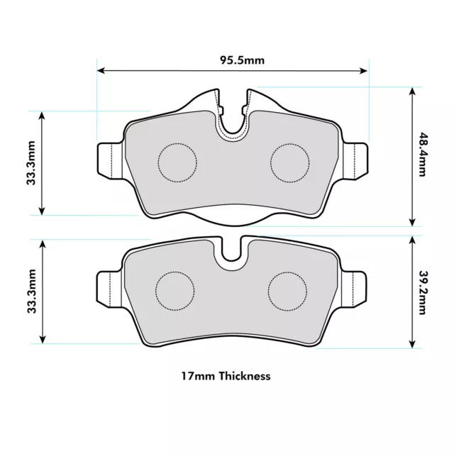 PBS Brakes ProTrack Pastiglie freno posteriori adatte a Mini Cooper, S, D, Clubman, JCW