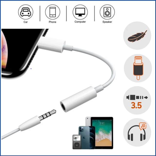 Adattatore Audio 2 In 1 Cavo Intrecciato 3.5 Mm Per IPhone, Ricarica E Cuffie