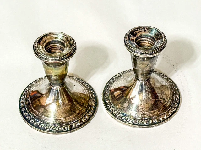 Duchin Sterling Silver Candlesticks Vintage DUCHIN Weighted