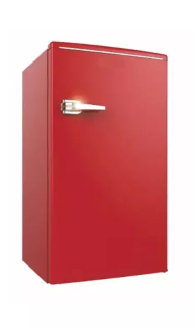 Minifrigo Frigorifero Piccolo Vintage Rosso 100L Cassetto Congelatore Bar