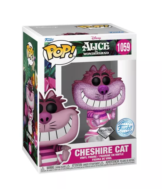 Funko Pop Diamond Cheshire Cat Alice In Wonderland 1059 ( Disney - Rare )