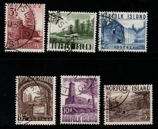 Norfolk Island Sg13/8 1953 Definitive Set Fine Used