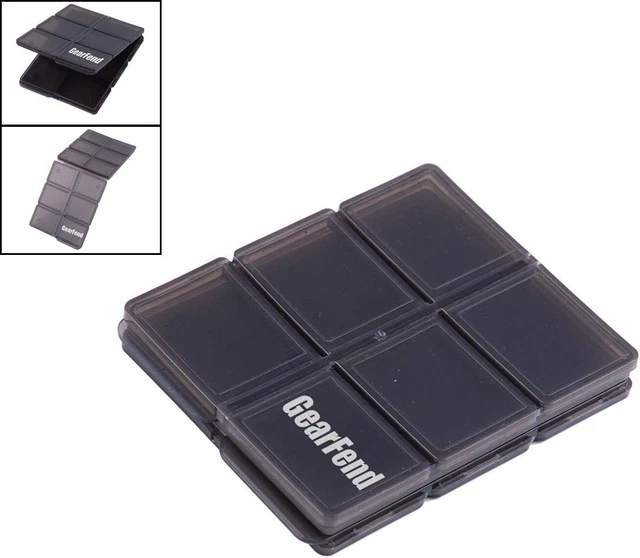 12 Memory Card Carrying Case Holder, Foldable Hard Plastic Storage Container for