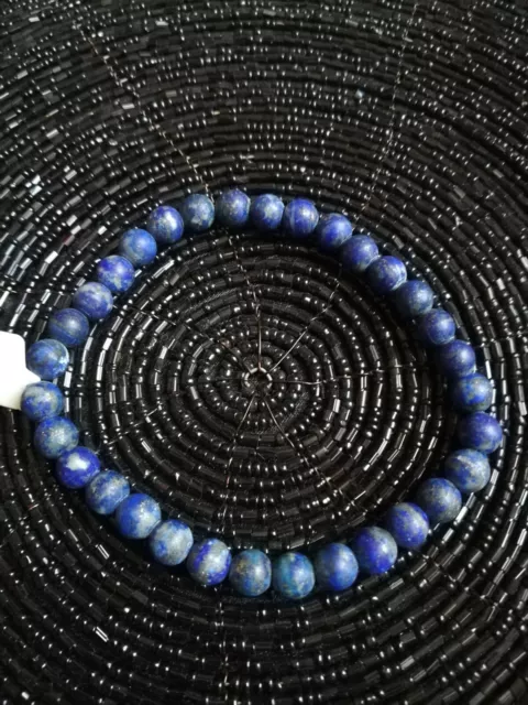 Bracelet Bijoux perles naturelles Lapis Lazuli Mat 6mm (Véritable) lithothérapie