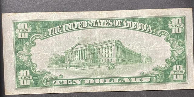 1934 $10 "Mule Star" Silver Certificate~Fr1701M*~ 2