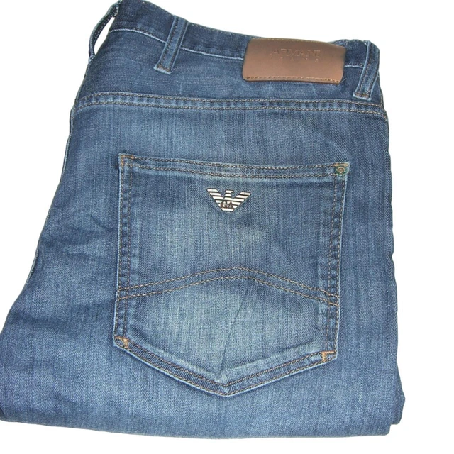 Jeans Armani J10 extra slim elasticizzati leggeri W31 L34 blu scuro da uomo AJ