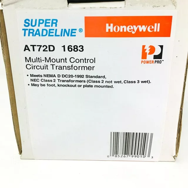 Honeywell Home 24-Volt Multi-Mount Control Circuit Transformer AT72D 1683