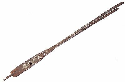 Old Early Primitive Indo-Persian Handmade Lion Face Figure Iron Tongs Tweezer