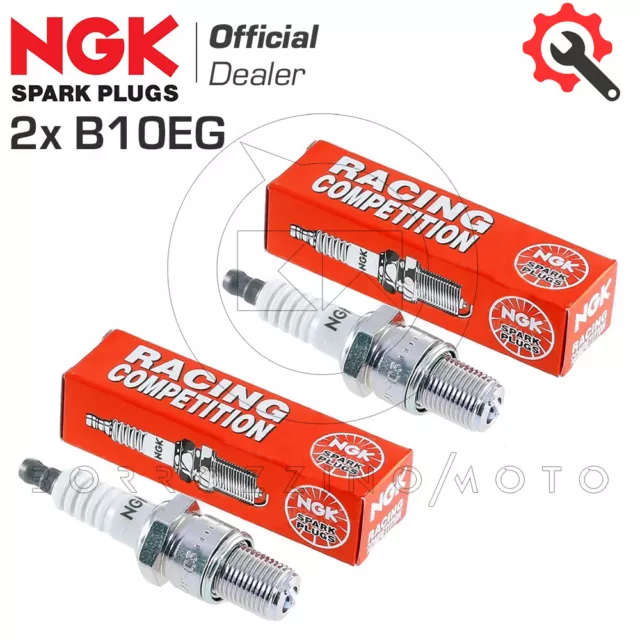 CANDELE DI ACCENSIONE COPPIA 2x ORIGINALE NGK RACING B10EG PUNTA DI PLATINO