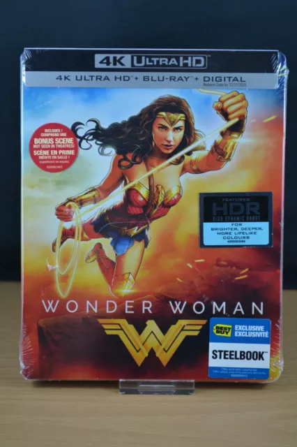 Wonder Woman 4K Ultra HD + Bluray Best Buy Exclusive Steelbook  NEW SEALED