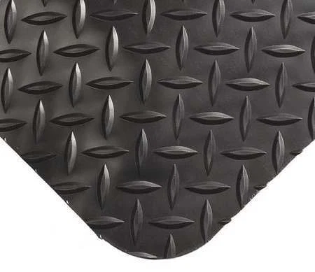 WEARWELL 415 Antifatigue Runner, Black, 3 ft. W x 10 ft. L, 9/16" Thick, PVC