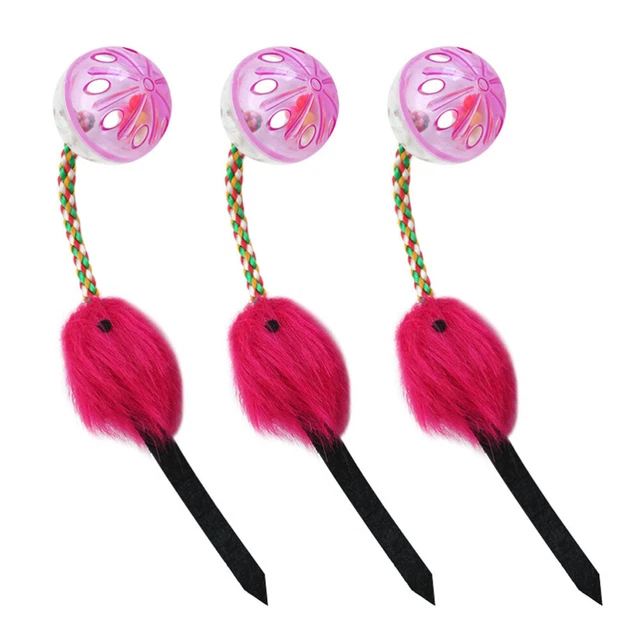 3 Pcs Cat Wool Yarn Balls Cat Bell Toys Cat Toy Shinx Plush Replaceable
