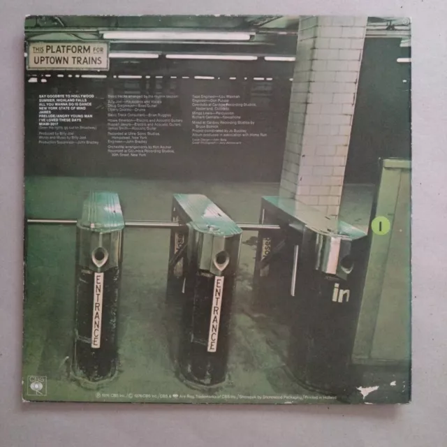 Lp / OIS / Billy Joel - Turnstiles / 1976. CBS 81195 3