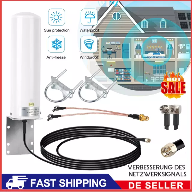 4G/LTE/WIFI Antenne AußEn Antenne Externe Antenne 15-18 DBi mit Dual TS9 SMA NEU