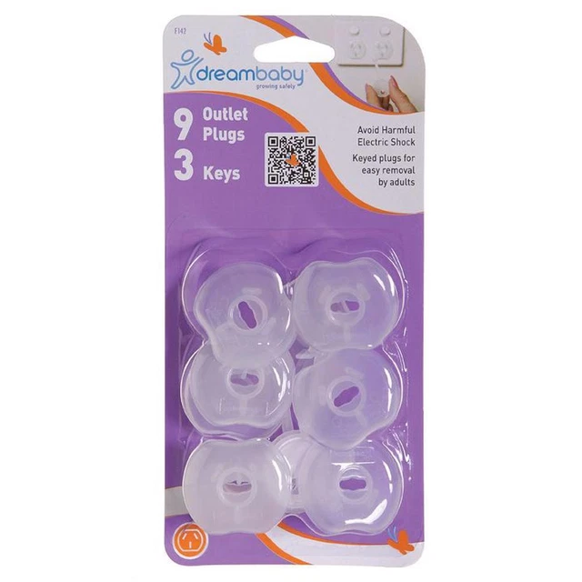 Dreambaby Keyed Outlet Plugs 9 Pack - 3 Keys Dreambaby