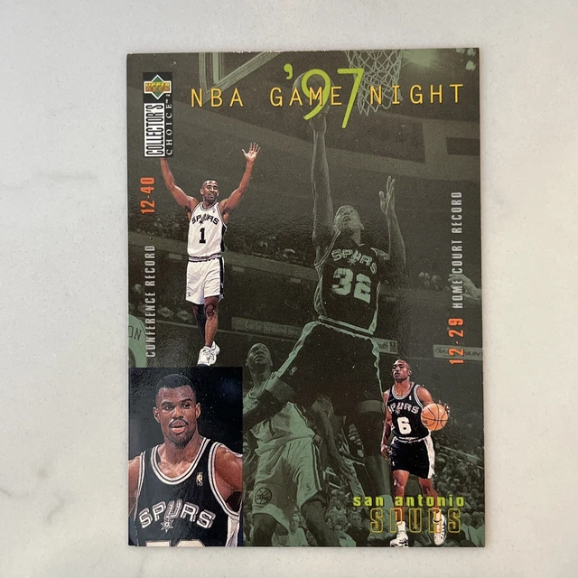 1997-98 UPPER DECK Collector's Choice NBA Game Night San Antonio Spurs ...
