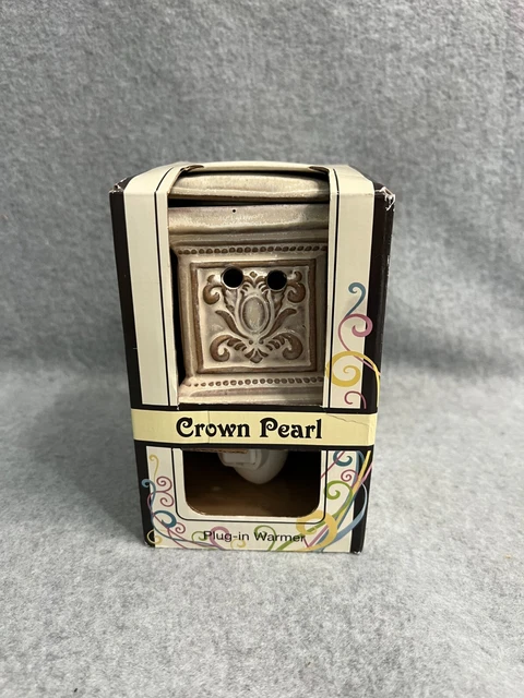ScentSationals Wax Warmer Crown Pearl Ceramic Electric Plug In  NIB