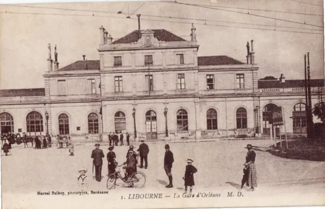 CPA -33- LIBOURNE - La Gare d'Orléans.