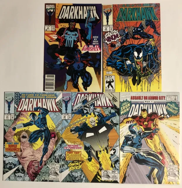 Darkhawk #9 13 21 22 Annual 1 Marvel Comics 1991 Lot Of 5 VF Venom