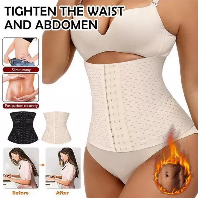 Women Waist Trainer Cincher Zipper Vest Corset Girdle Slimming Belt Body  Shaper