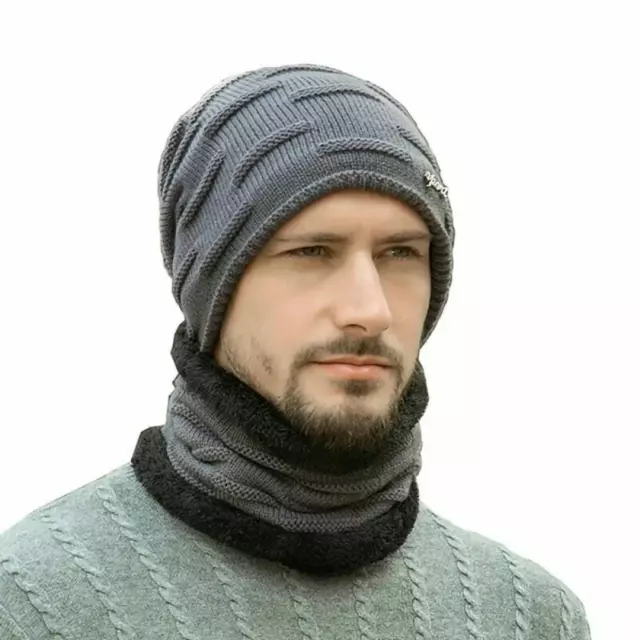 Gorro Para Hombre Gorros De Invierno Hombres Para El Frio Con Bufanda Punto