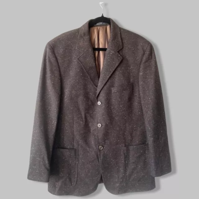 Arnold Brant Brown Tweed Pure Cashmere Blazer