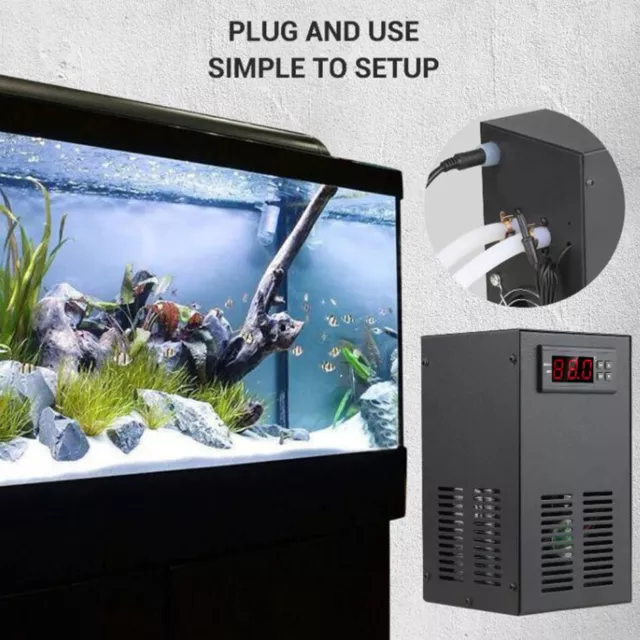 Aquarium Chiller Aquarium Fish Tank Cooler System Temperature Device 20L AU