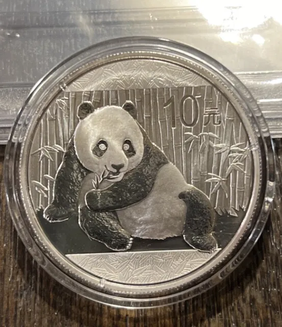 2015 Panda Coin 10 Yuan 1oz Ag.999 Panda Silver Coin.