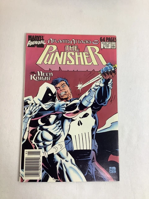 The Punisher Annual #2 Atlantis Attacks - Marvel Comics 1989 - Moon Knight!