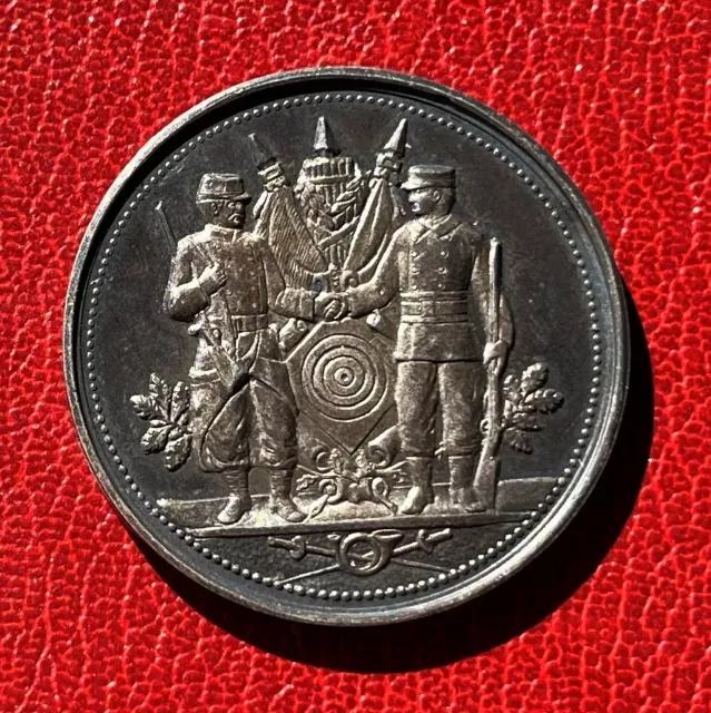 Superbe & Rare Medaille Concours Militaire 1900 ¤ Argent