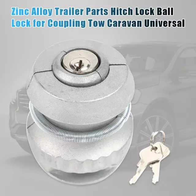 Zinc Alloy Trailer Parts Hitch Lock Ball Lock for Coupling Tow Caravan Universal 3