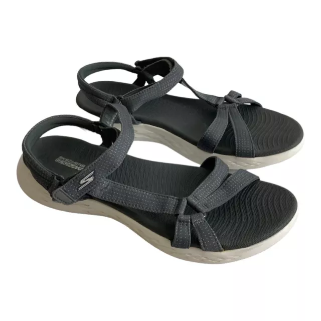 SKECHERS GOGA MAX Gen Shoe 11 Gray sandal Adjustable SN 15316 $28.50 - PicClick