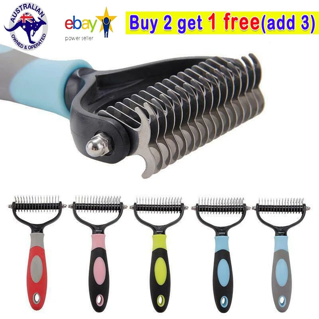 Pet Cat Dog Hair Fur Shedding Trimmer Grooming Dematting Rake Comb Brush Tool