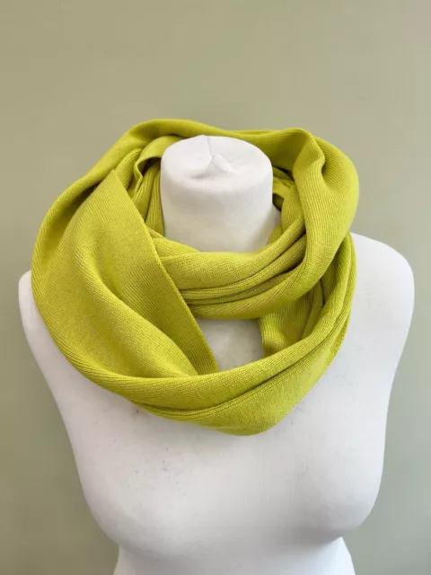 Kettlewell Green Yellow 100% Merino Wool Infinity Scarf Snood BNWT RRP £45