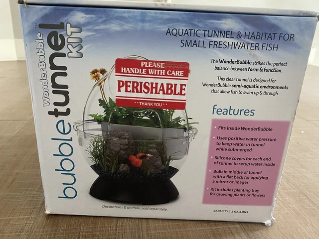 BioBubble Wonder Aquarium Tunnel Kit Unique Fish Tank Betta Bowl 1.5g 5