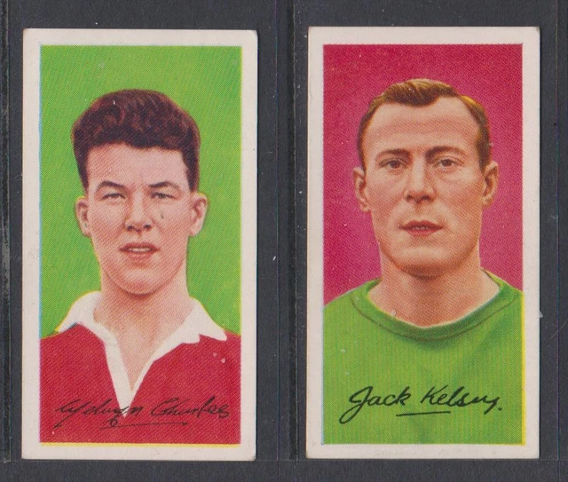 TRADE CARDS BARRATT 1960 Famous Footballers A8 (2 cards) 15, 17 5.65