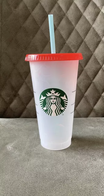 Starbucks Summer 2021 Color Changing Confetti Swirl Reusable Cold Cup-Used